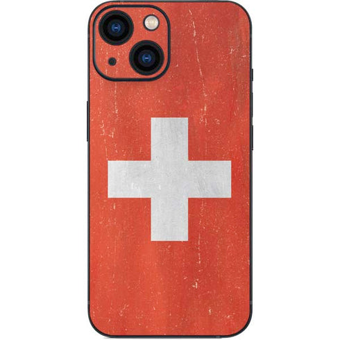 Switzerland Flag Distressed iPhone 13 Mini Skin